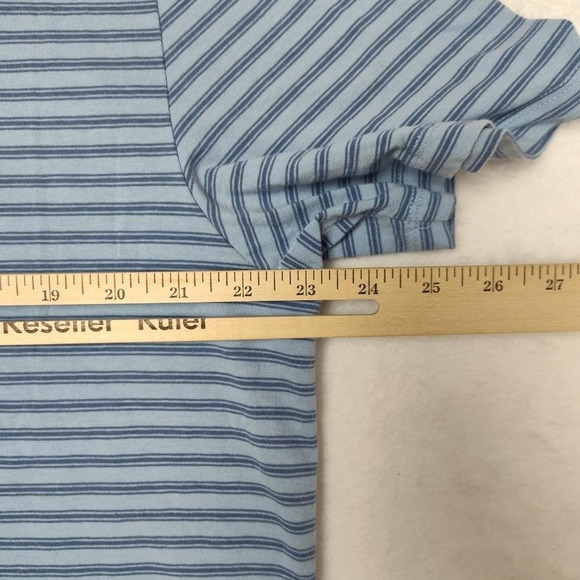 Vineyard Vines Edgartown Polo Shirt Mens Large Blue Stripe Pima Cotton Stretch - Picture 12 of 12